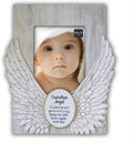 Guardian Angel Wings Baby Picture Frame – 4x6 Photo Keepsake for Newborn, Christian Nursery Decor, Baby Shower, Baptism & Christening Gift, Antique White by Abbey+%2B+CA+Gift