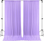 AK TRADING CO. 10 feet x 8 feet IFR Polyester Backdrop Drapes Curtains Panels with Rod Pockets - Wedding Ceremony Party Home Window Decorations - Lavender by Fabrics%7CEventDecor%7CCrafts%7CUpholsteryFoam