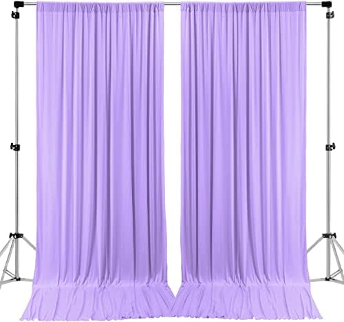 AK TRADING CO. 10 feet x 8 feet IFR Polyester Backdrop Drapes Curtains Panels with Rod Pockets - Wedding Ceremony Party Home Window Decorations - Lavender by Fabrics%7CEventDecor%7CCrafts%7CUpholsteryFoam