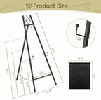 Snughome 45.7" Black Easel Stand for Sign, Wedding, with Drawstring Bag - Image 3