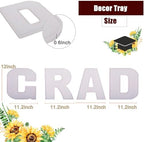 2026 Grad Letter Tray, 12 Inch 4‑Pack Wood Platter for Graduation Decor - Image 3