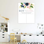 Andaz Press Custom Large Baby Shower Canvas What Will It Baby Be Cast Your Vote Sign, 16 x 20 Inches, Boy Or Girl Florals, Personalized Canvas Sign, For Gender Reveal Party - Image 4