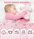 Golray Baby Shower Gifts for Girls, Baby Girl Gifts Baskets with Rattle, Blanket/Bodysuit Set, New Born Essential Stuff, Gender Reveal Ideas Infant New Born Baby Girls Gift Basket - Image 4