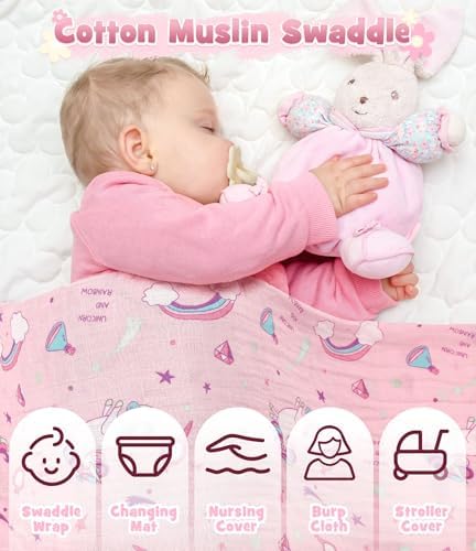 Golray Baby Shower Gifts for Girls, Baby Girl Gifts Baskets with Rattle, Blanket/Bodysuit Set, New Born Essential Stuff, Gender Reveal Ideas Infant New Born Baby Girls Gift Basket - Image 4