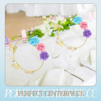 Vercraft 12 Set Butterfly Hoop Centerpieces,Blue, Purple, Pink,Round - Image 5