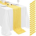 Showgeous 16 Pack Yellow Cheesecloth Table Runner 17 x 108 Inch by Showgeous
