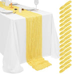 Showgeous 16 Pack Yellow Cheesecloth Table Runner 17 x 108 Inch by Showgeous
