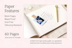 Personalized Foil Wedding Guest Book - 11.5 x 8.5 Custom Wine Colored Guestbook with Customizable First Last Name Date Cover, Hardcover Photo Book for Sign in at Reception Baby Bridal Shower Party - Image 4