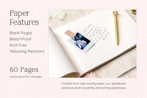 Personalized Foil Wedding Guest Book - 11.5 x 8.5 Custom Wine Colored Guestbook with Customizable First Last Name Date Cover, Hardcover Photo Book for Sign in at Reception Baby Bridal Shower Party - Image 4
