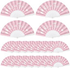 Cinrobiye 24 Pcs Baby Shower Folding Hand Fans for Guest Bear Baby Shower Hand Fans Colorful Foldable Handheld Fan for Gender Reveal Baby Shower Celebration Party Favors Supplies(Pink) by Cinrobiye
