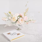 Andaz Press Personalized Baby Shower Guestbook with Gold Accents, Fall Leaves Florals Custom Guestbook, White Guest Sign-in Registry, 120 Pages 8.5" X 8.5" Memories Book for DIY Scrapbook Photo Album - Image 3