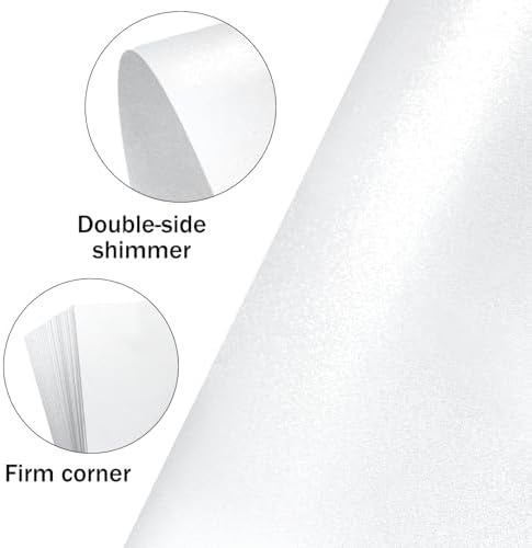 Shimmer Cardstock Legal Cardstock 8.5x14 White - Image 3