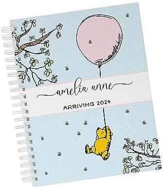 Personalized Baby Memory Book - Hardcover First Year Album Customized with Baby’s Name - Prompted Baby Journal (Pink Pooh) by Unknown