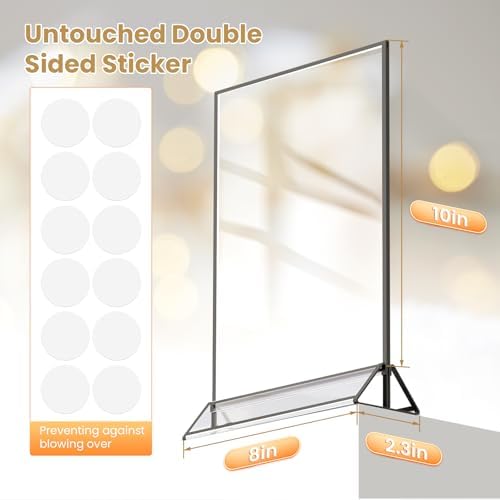 Black Frames 8X10 Acrylic Sign Holder Double-Sided Picture Frames - Image 2