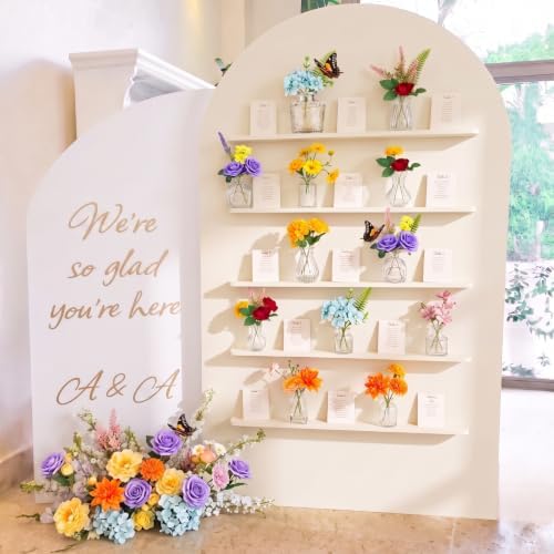36 Pcs Artificial Flowers Table Centerpiece, Fresh Charm, Clear - Image 4