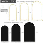 Set of 3 Metal Arch Backdrop Stands with Black Covers, 6/6.6/7.2FT - Image 3
