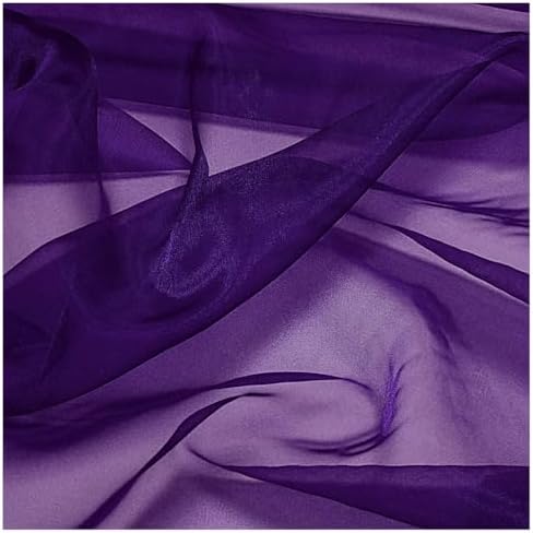 75 Yard Organza Fabric 44" Wide for Wedding Event Décor - Cadbury Purple - Image 4