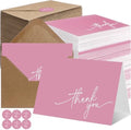 Gueevin 200 Pcs Thank You Cards with Envelopes Stickers, 3.5x5", Pink by Gueevin
