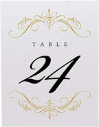Classic Flourish Table Numbers, Gold, 1-75 - Image 4