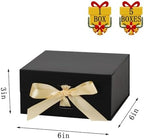 Small Gift Boxes with Lids for Presents Black Gift Box 5 Pack 6X6X3 Inch - Image 3