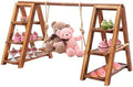 Wooden Cake Cupcake Swing Stand,3 Tiered Serving Tray Farmhouse Dessert Food Farmhouse Display Stands for Tea party,Birthday, Wedding, Events decorations by Unknown