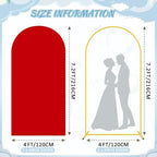 FOTSHARER 7.2FT Arch Stand with Red Arches Cover Set Metal Arch Backdrop Stands and Arched Stand Cover Balloon Wedding Backdrop Arch Covers for Birthday Party Baby Shower Ceremony Banquet Decor - Image 4