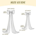 White Large Bows for Backdrop Giant Bows Birthday Party Decorations Large Giant Bow Decor, White Giant Satin Bow Decoration for Wedding Baby Shower Birthday Photo Booth Arch Wall Decor 24"x16" - Image 4