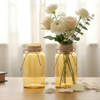 6 Pack Mason Jar Vases for Centerpieces, Gold Glass Flower Vase - Image 3
