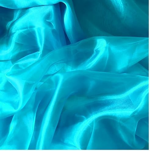 25 Yard Organza Fabric 44" Wide for Wedding Event Décor - Turquoise - Image 4