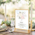 PPH-Sisy Acrylic Sign Holder 8.5X11 Gold Picture Frame Double Sided Acrylic Frame Plastic Sign Holder Display Stand for Wedding Table Numbers Menu Holder (6 Pack) - Image 6