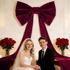 Luxury Giant Velvet Bow Decor Oversized Wall Bow Decorations Bow Decorative for Room Wall Party Birthday Backdrop Baby Shower Decor Front Door Patio Outdoor Wedding Arch - Image 4