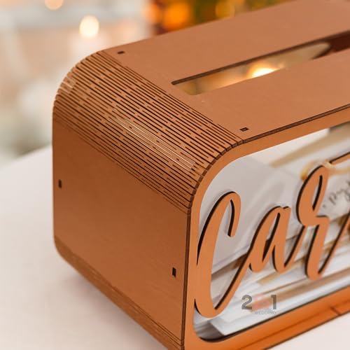 Personalized Wedding Card Box Holder - Wedding Decorations for Ceremony Outside - Wooden Card Box With Slot for Party - Card Box Keepsake Rustic Theme Bridal Shower Envelope Gift Box - Image 4
