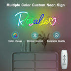 Custom Neon Signs,Neon Sign Customizable for Wall Decor, 10 Modes Personalized Large LED Neon Signs for Wedding Birthday Party Business Sign Neon Company Logo Nignt Light Gift - Image 3