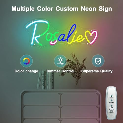 Custom Neon Signs,Neon Sign Customizable for Wall Decor, 10 Modes Personalized Large LED Neon Signs for Wedding Birthday Party Business Sign Neon Company Logo Nignt Light Gift - Image 3