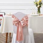 Rose Gold Satin Chair Sashes Bows, 6 x 108 inch, 50 Pcs - Image 4