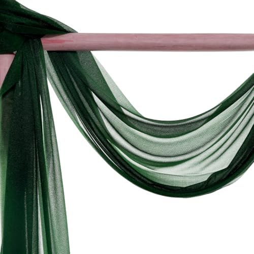 Pack of 15 Yard Chiffon Drapery Fabric, 60" Wide, Multiuse - Hunter Green - Image 6