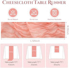Sioloc 10 Pack Peach Coral Cheesecloth Table Runner 120'' x 35'',Spring Easter Decor Soft Gauze Boho Wedding Table Decor for 10ft Table Birthday Party,Baby Shower, Bridal Shower, Home & Event Decor - Image 6