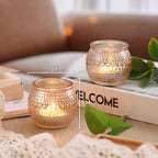 32Pcs Gold Votive Candle Holders | Polka Dot Round Glass | Wedding Decor - Image 5