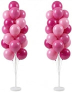 HIINS 2 Set Pink Balloon Tower Stand,5FT with Water Fillable Base for Party by HiinsPartyDecoration