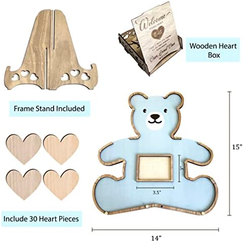 The Real Bossy Baby Baby Memory Keepsake Frame Guestbook – Luxury Baby Shower & First Birthday Guest Book Alternative – Preserve Wishes, Messages & First Year Memories in a Beautiful Nursery Display - Image 4