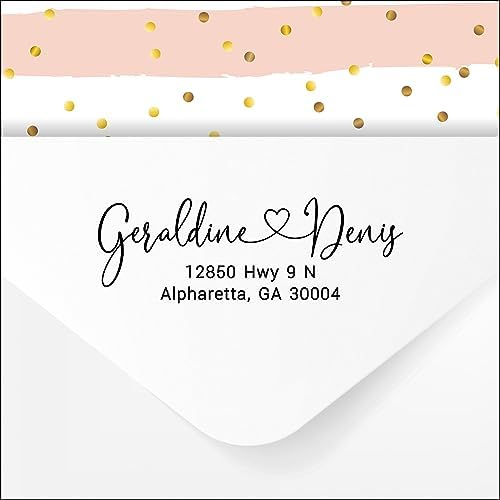 Address Stamp - Personalized Self Inking Return Address Stamper - Black Ink - Custom Wedding Stamp for Invitation Envelopes - Image 6