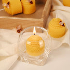 DEYBBY Natural Beeswax Candles Bulk Set of 16, Small Bees Wax Votive Candles with Little Bee Decorations as Housewarming Birthday Event Gift Party Favor (Yellow) (Pack of 2) - Image 4
