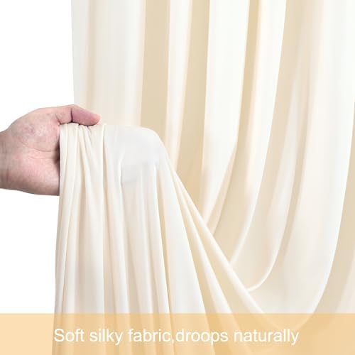 10ft x 15ft Champagne Wrinkle Free Backdrop Curtains for Wedding Party Backdrops Curtain Drapes Fabric Decorations Photo Back Drop Cloth for Baby Shower Photography Stage Reception - Image 6