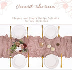Showgeous 16 Pack Dusty Pink Cheesecloth Table Runner 17 x 108 Inch - Image 5