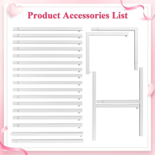 Wokceer Square Backdrop Stand White Metal Wedding Arch Stand 6.6FT x 6.6FT - Image 6