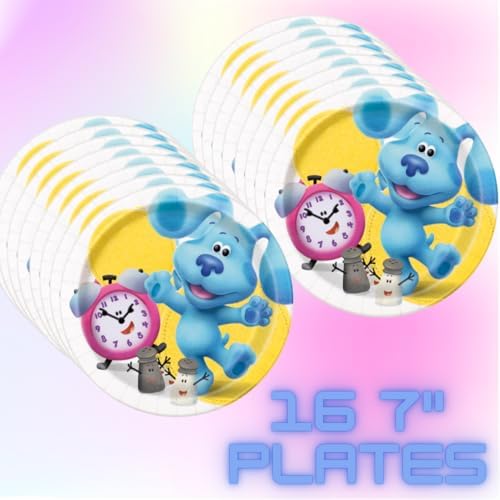 Blues Clues Party Supplies: Birthday Decorations, Plates, Cups, and Tableware for 16 Guests - Perfect for Birthday Party or Baby Shower - Image 3