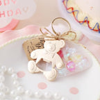 Bottle Openers Baby Shower Return Favors for Guests Cute Bottle Opener Decorations and Souvenirs with Organza Bags Tags for Theme Party Favors (Retro Style,73 pieces) (Teddy bear) - Image 3