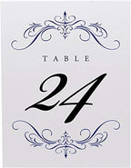 Classic Flourish Table Numbers, Navy, 1-15 - Image 4