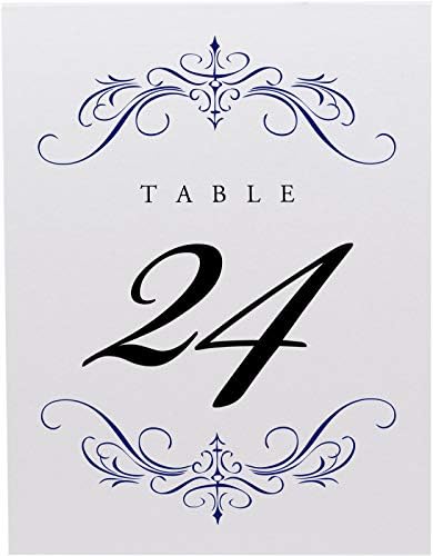 Classic Flourish Table Numbers, Navy, 1-55 - Image 4