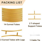 Chamvis Metal Round Balloon Arch Kit, 7.2ft (2.2m) Golden Round Arch Stand Kit: Garden Plants Vines Climbing Frame for Wedding Birthday Photo Background Party Supplies Decorations - Image 6